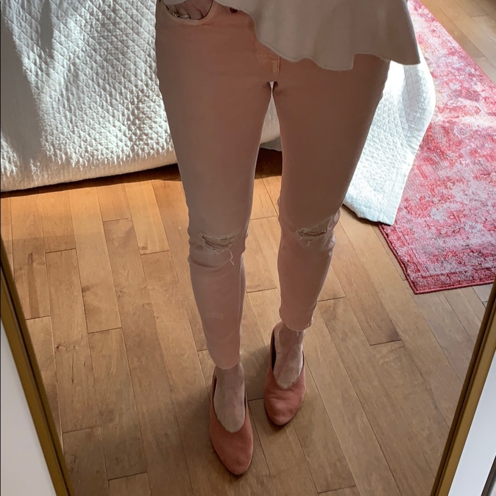 Zara Blush Pink Skinny Jeans